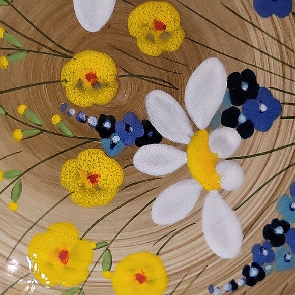 Mancioli Floral Hand Painted Plate - Picture 2 of 4